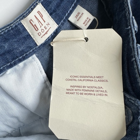 NWT Gap x DOEN High Waisted Wide Leg Denim Trousers Size 28 6 Jeans Pants Cotton - Picture 16 of 16